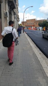 Via Cavour a Campobasso interessata dai lavori di rifacimento del manto stradale