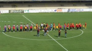 L'ingresso in campo di Campobasso - Recanatese