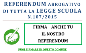 Il manifesto della raccolta firme per il referendum abrogativo