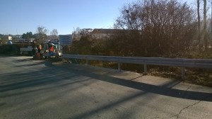 I lavori sulla strada verso Oratino