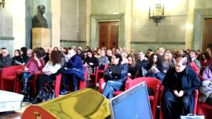 La platea di giornalisti presenti a Pescara