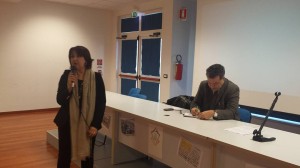 La professoressa Vigliardi con il docente dell'Unimol, Cerchia