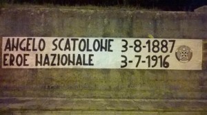 Lo striscione esposto a Campobasso da CasaPound