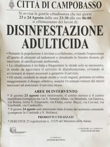 Manifesto disinfestazione adulticida