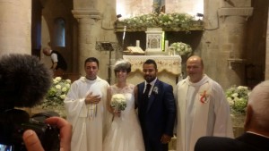 Gli sposi Roberta D'Aniello e Jordan Di Iacovo 