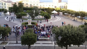 La protesta di genitori e studenti vista da Palazzo San Giorgio