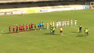 L'ingresso in campo di Campobasso e Sammaurese