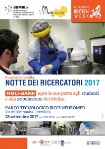 locandina biobanca Notte dei Ricercatori