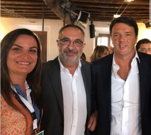 L'ex premier Matteo Renzi e Micaela Fanelli